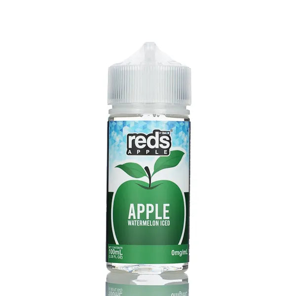 7 Daze Reds Apple ICED - No Nicotine Vape Juice - 100ml - Black Coral